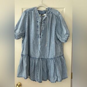 H&M Divided blue denim cotton dress